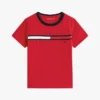 Tricou pentru copii cu logo și dungi Tricou pentru copii cu logo și dungi