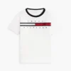 Tricou pentru copii cu logo și dungi Tricou pentru copii cu logo și dungi