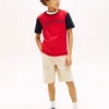 Tricou pentru copii cu logo monotip și blocuri de culoare Tricou pentru copii cu logo monotip și blocuri de culoare