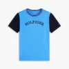 Tricou pentru copii cu logo monotip și blocuri de culoare