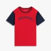 Tricou pentru copii cu logo monotip și blocuri de culoare Tricou pentru copii cu logo monotip și blocuri de culoare