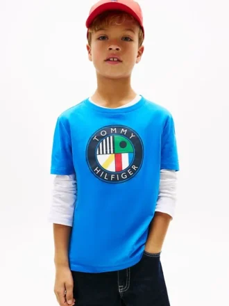 Tricou pentru copii cu logo Sailing Circle