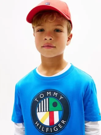 Tricou pentru copii cu logo Sailing Circle
