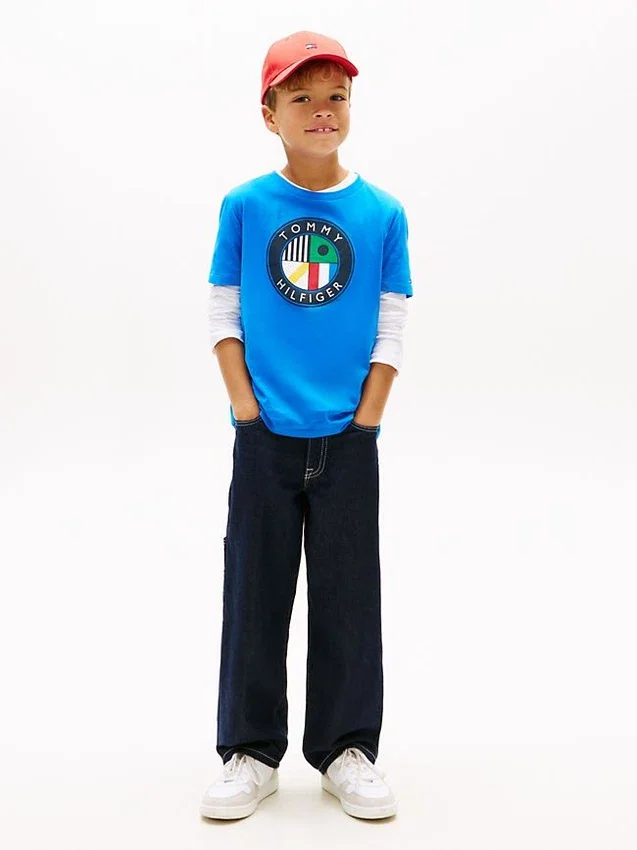 Tricou pentru copii cu logo Sailing Circle Tricou pentru copii cu logo Sailing Circle