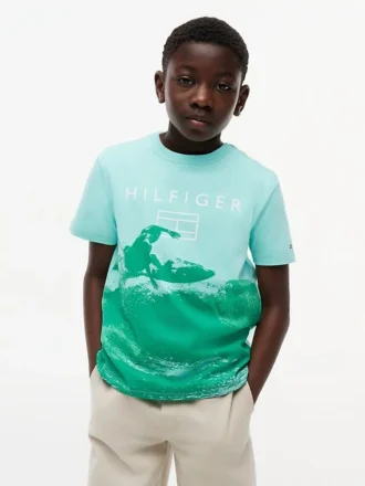 Tricou pentru copii cu logo Surf