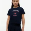 Tricou pentru copii cu logo Tommy din strasuri