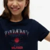 Tricou pentru copii cu logo Tommy din strasuri