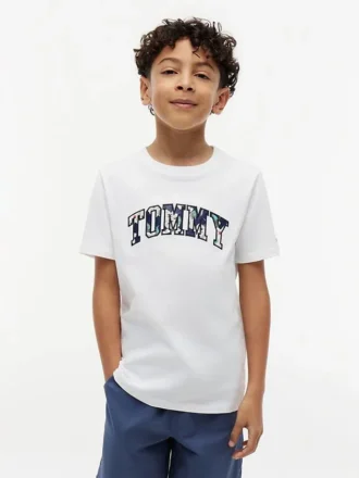 Tricou pentru copii cu logo Tommy floral