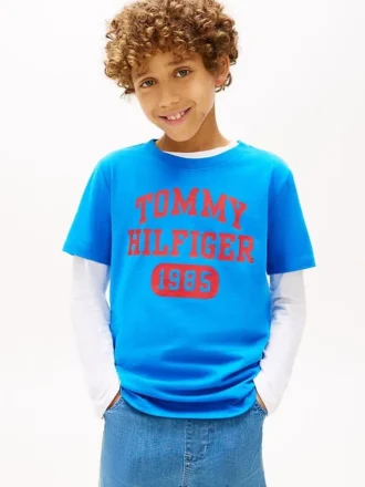 Tricou pentru copii cu logo Varsity