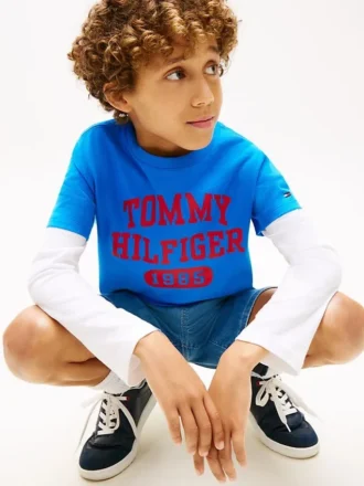 Tricou pentru copii cu logo Varsity