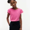 Tricou pentru copii cu mâneci cu bordură din material textil