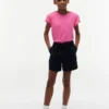 Tricou pentru copii cu mâneci cu bordură din material textil