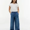 Tricou pentru copii cu mâneci cu bordură din material textil