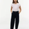 Tricou pentru copii cu mâneci cu bordură din material textil