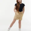 Tricou pentru copii cu mâneci cu bordură din material textil