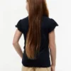 Tricou pentru copii cu mâneci cu bordură din material textil