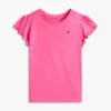Tricou pentru copii cu mâneci cu bordură din material textil
