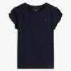 Tricou pentru copii cu mâneci cu bordură din material textil