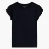 Tricou pentru copii cu mâneci cu bordură din material textil