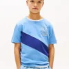 Tricou pentru copii cu monogramă și dungi