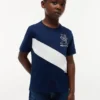 Tricou pentru copii cu monogramă și dungi
