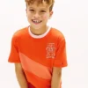 Tricou pentru copii cu monogramă și dungi
