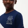 Tricou pentru copii cu monogramă și dungi