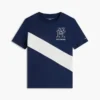 Tricou pentru copii cu monogramă și dungi