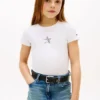Tricou pentru copii cu steag cu stele din strasuri