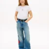 Tricou pentru copii cu steag cu stele din strasuri