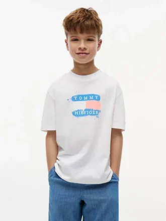Tricou pentru copii Tommy cu logo graffiti