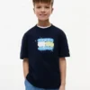 Tricou pentru copii Tommy cu logo graffiti Tricou pentru copii Tommy cu logo graffiti