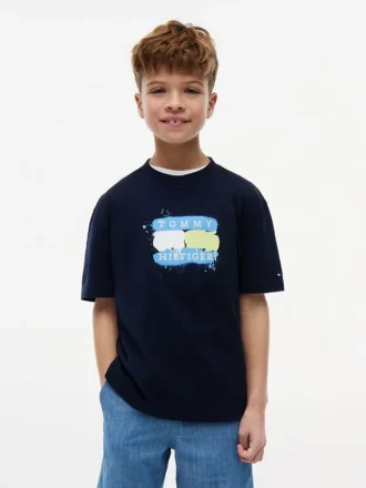 Tricou pentru copii Tommy cu logo graffiti
