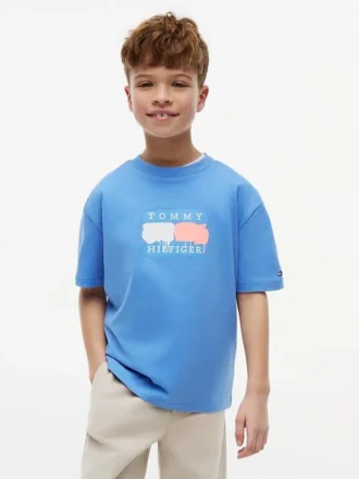 Tricou pentru copii Tommy cu logo graffiti