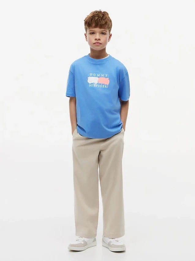 Tricou pentru copii Tommy cu logo graffiti Tricou pentru copii Tommy cu logo graffiti