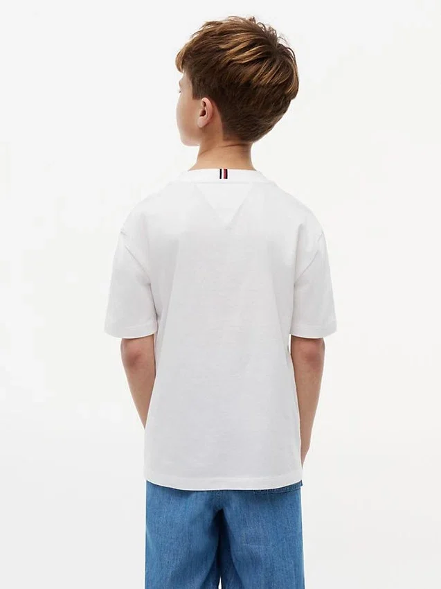 Tricou pentru copii Tommy cu logo graffiti Tricou pentru copii Tommy cu logo graffiti