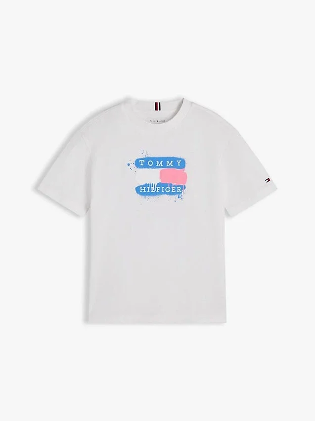 Tricou pentru copii Tommy cu logo graffiti Tricou pentru copii Tommy cu logo graffiti