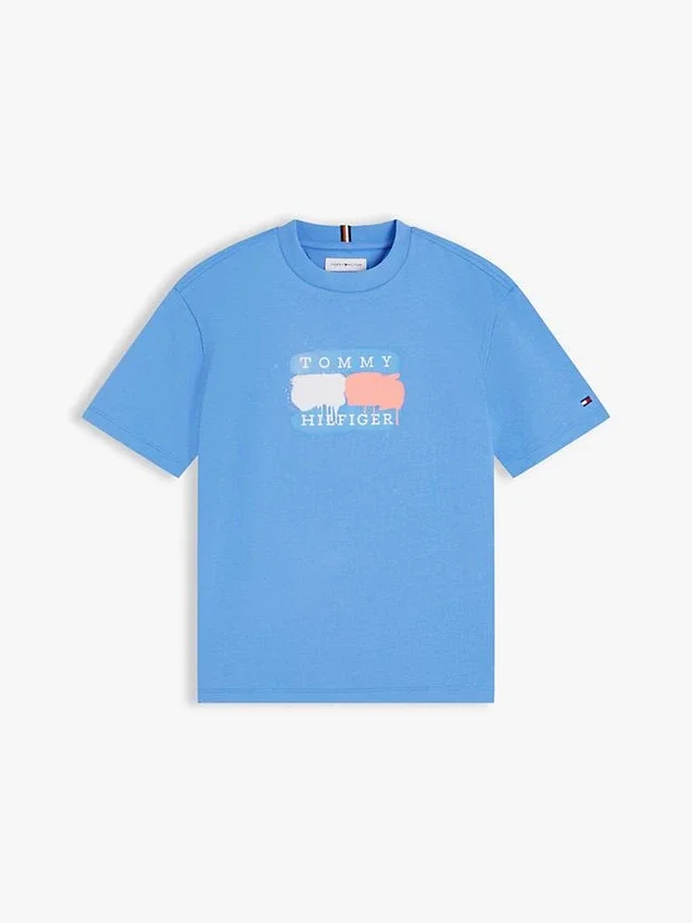 Tricou pentru copii Tommy cu logo graffiti Tricou pentru copii Tommy cu logo graffiti