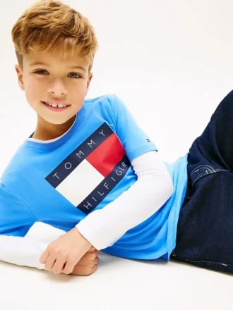 Tricou pentru copii Tommy cu logo steag