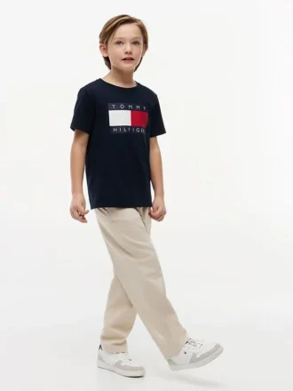 Tricou pentru copii Tommy cu logo steag