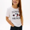 Tricou pentru fete cu logo inimă din paiete