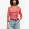 Tricou slim fit cu guler barcă Tricou slim fit cu guler barcă