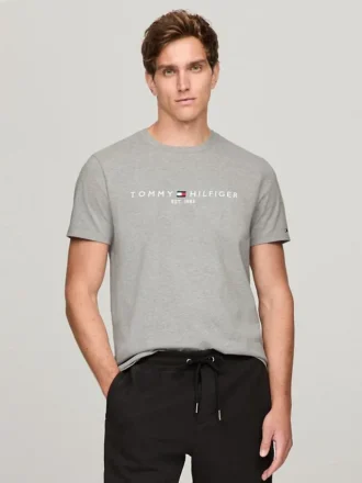 Tricou slim fit cu logo Tommy brodat