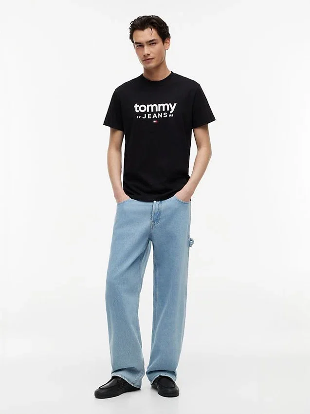 Tricou slim fit cu logo Tommy Jeans Tricou slim fit cu logo Tommy Jeans