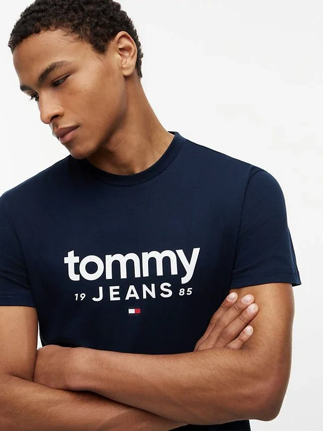 Tricou slim fit cu logo Tommy Jeans Tricou slim fit cu logo Tommy Jeans