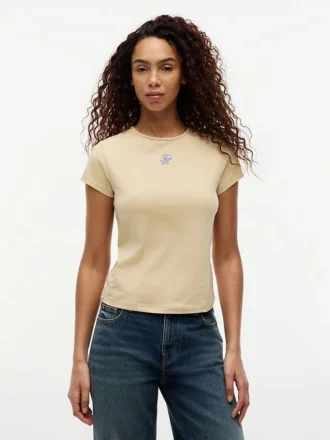 Tricou slim fit cu monogramă