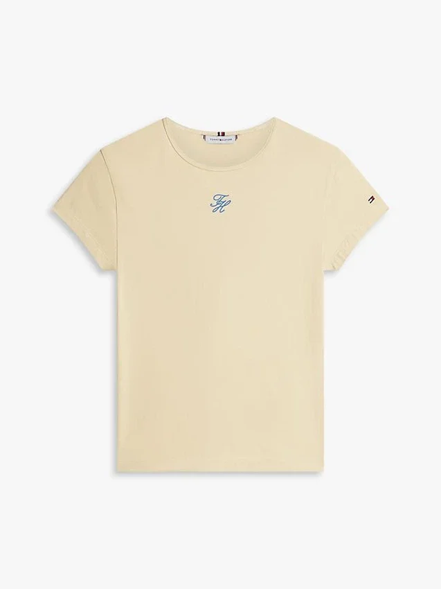 Tricou slim fit cu monogramă Tricou slim fit cu monogramă