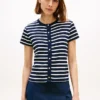 Tricou slim fit cu nasturi Tricou slim fit cu nasturi