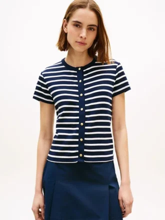 Tricou slim fit cu nasturi