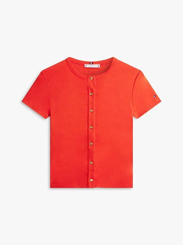 Tricou slim fit cu nasturi Tricou slim fit cu nasturi